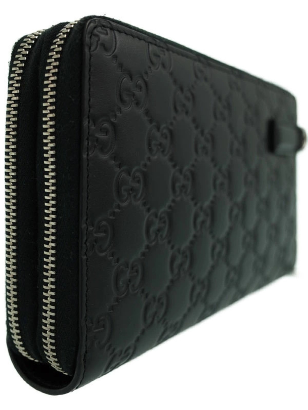 Gucci ssima Zipper Long Wallet Round Document Zip Case
